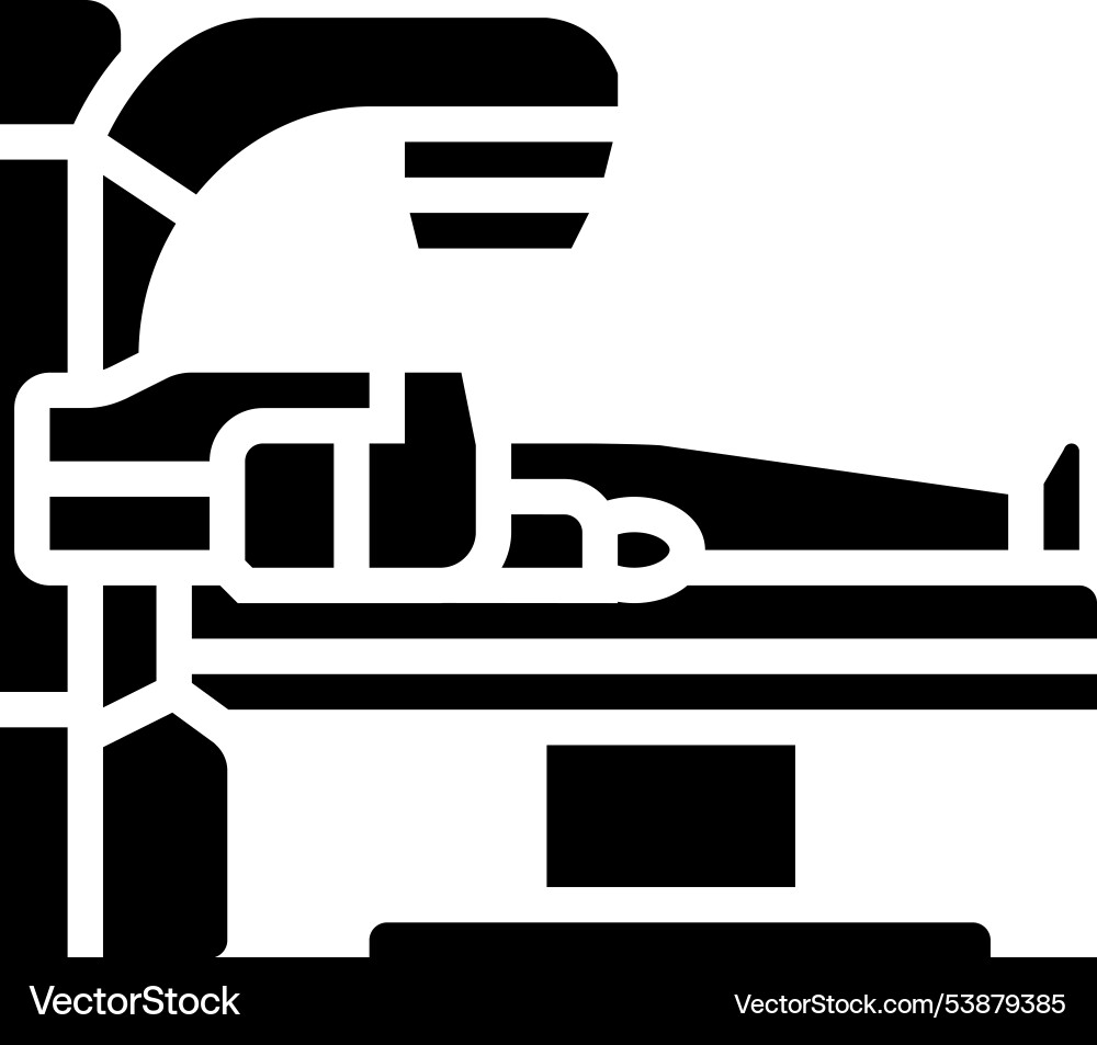 Radiation therapy cancer treatment glyph icon Radiation therapy cancer treatment glyph icon vector image
