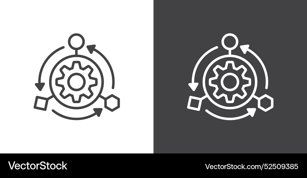 Workflow process icon vector image