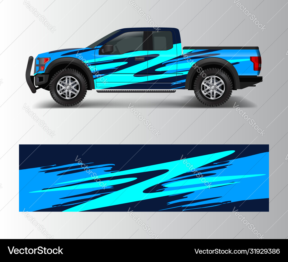 Abstract Vehicle Wrap Stripes Vector Image