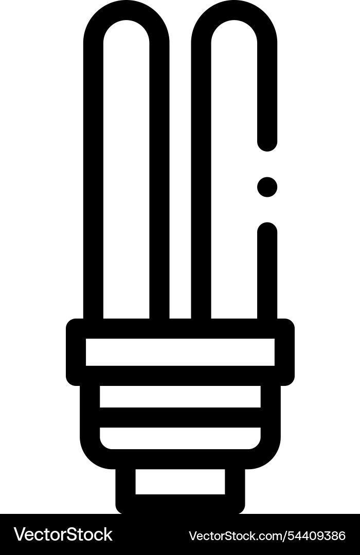Led icon thin linear style design isolated Led icon thin linear style design isolated vector image