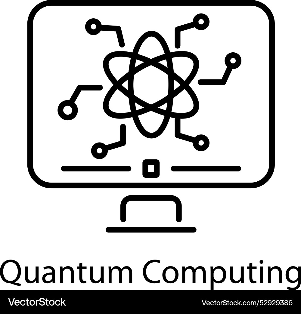 Quantum computing Vector Image