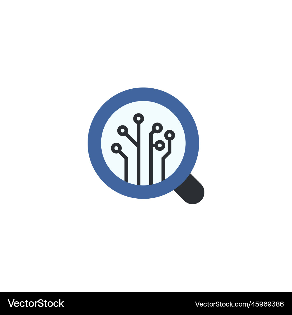 Semantic analysis creative icon from artificial Vector Image