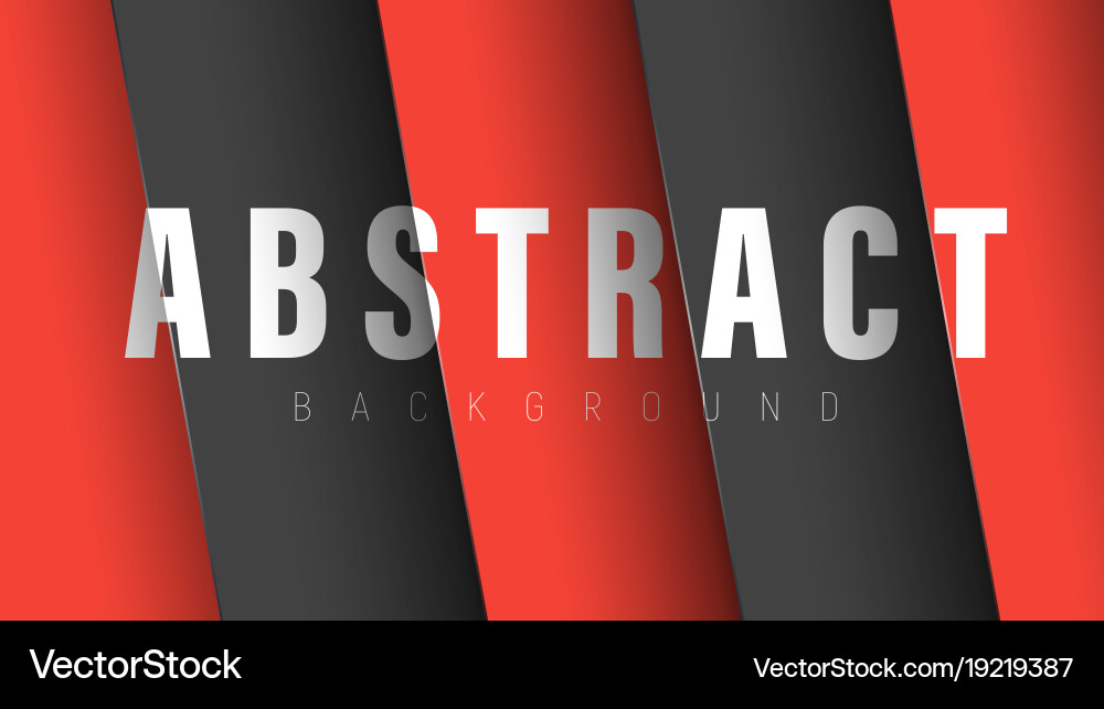 Abstract background with red and black diagonal Vector Image