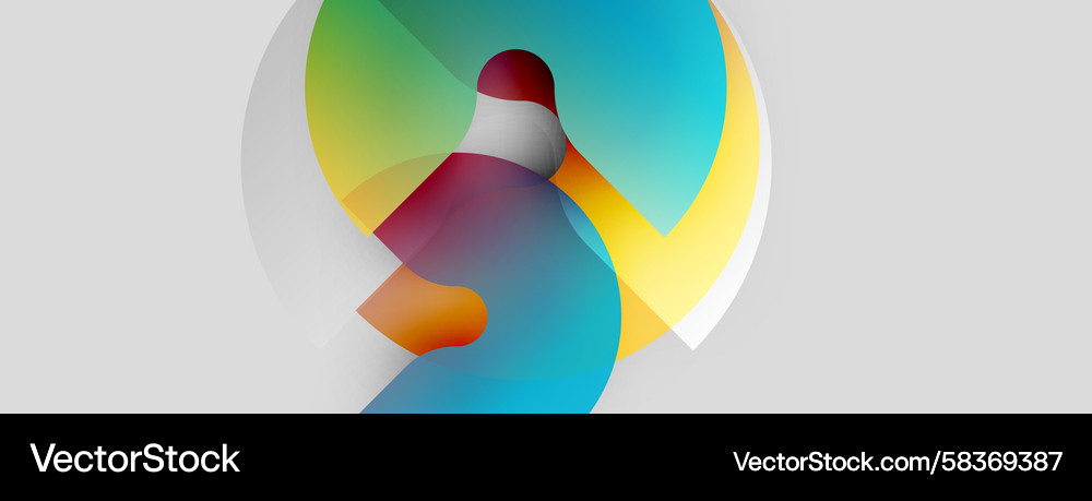 Abstract Color Overlap - Dynamic Shapes Vector Image
