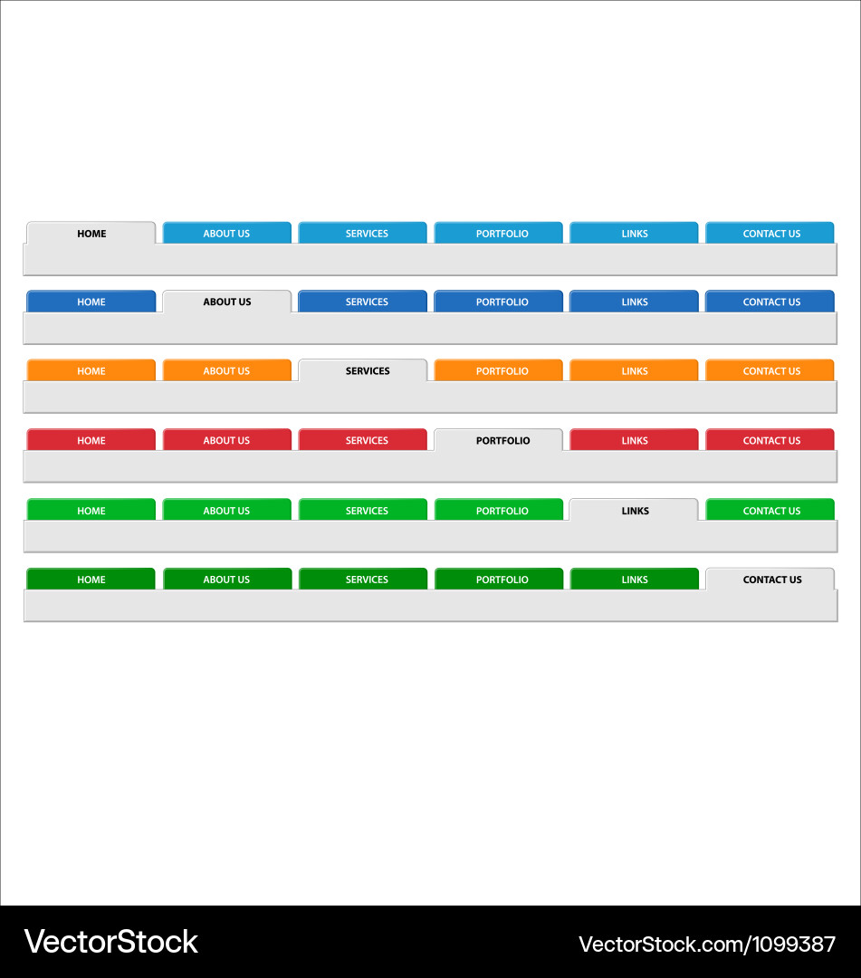 Clean Web Menu Header vector image