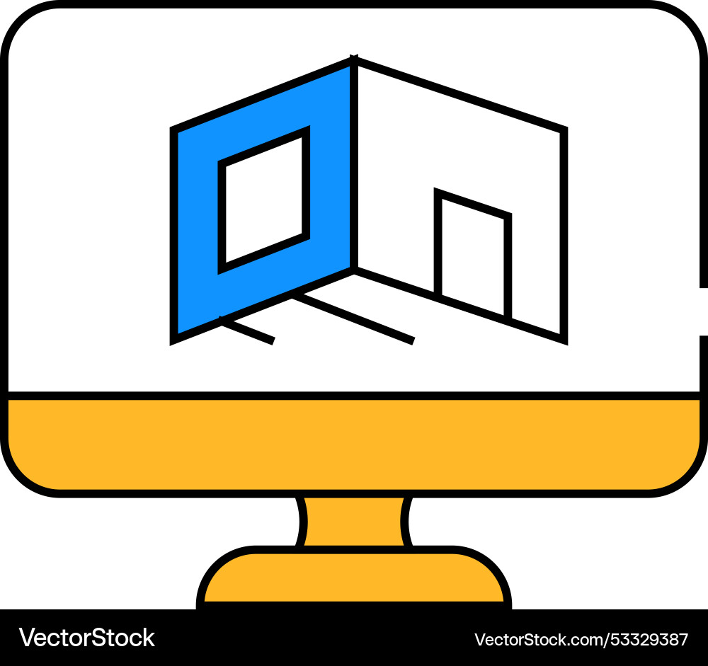 Design room computer program icon color Vector Image