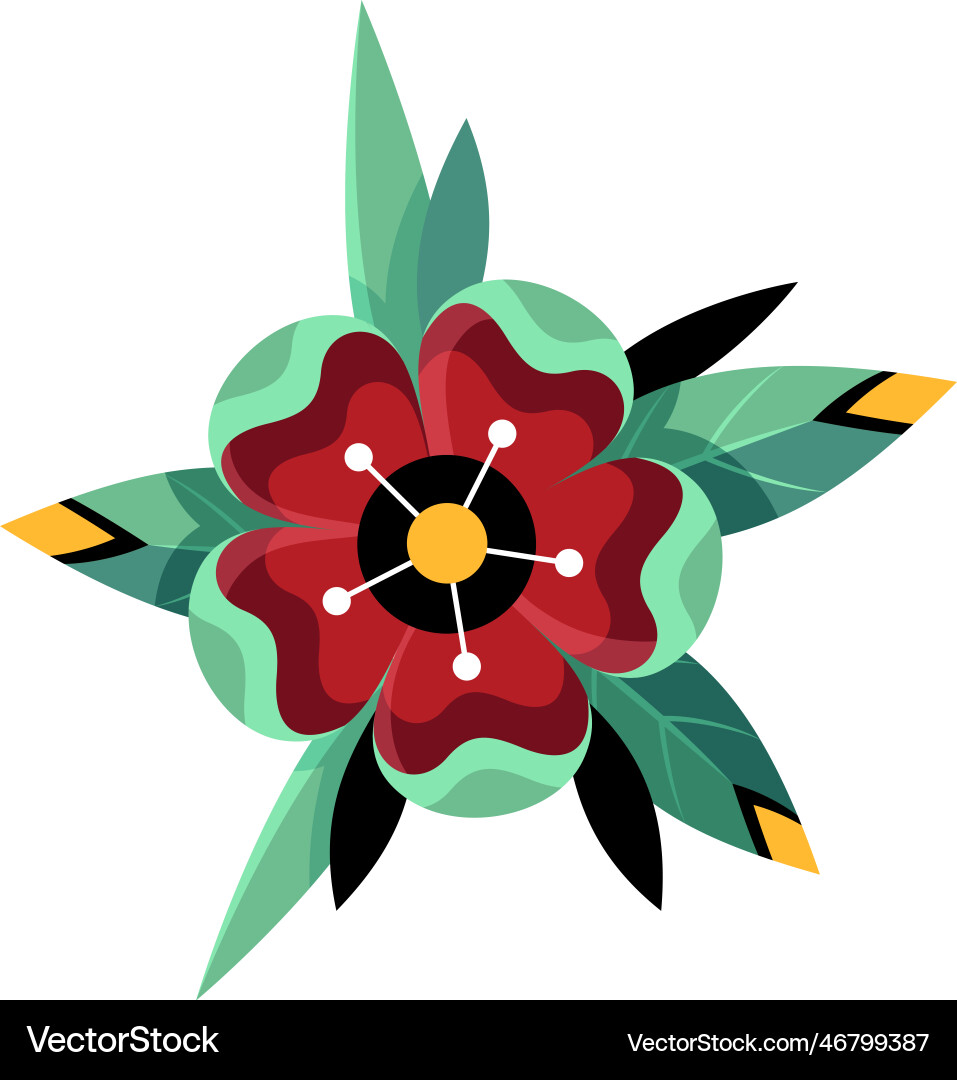 Flat flower vector image