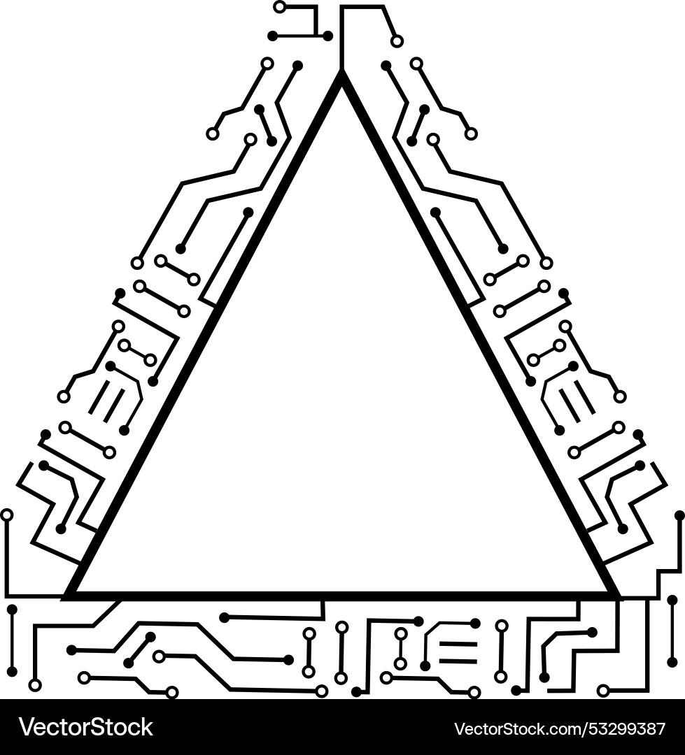 Microchip Circuitry Frame vector image