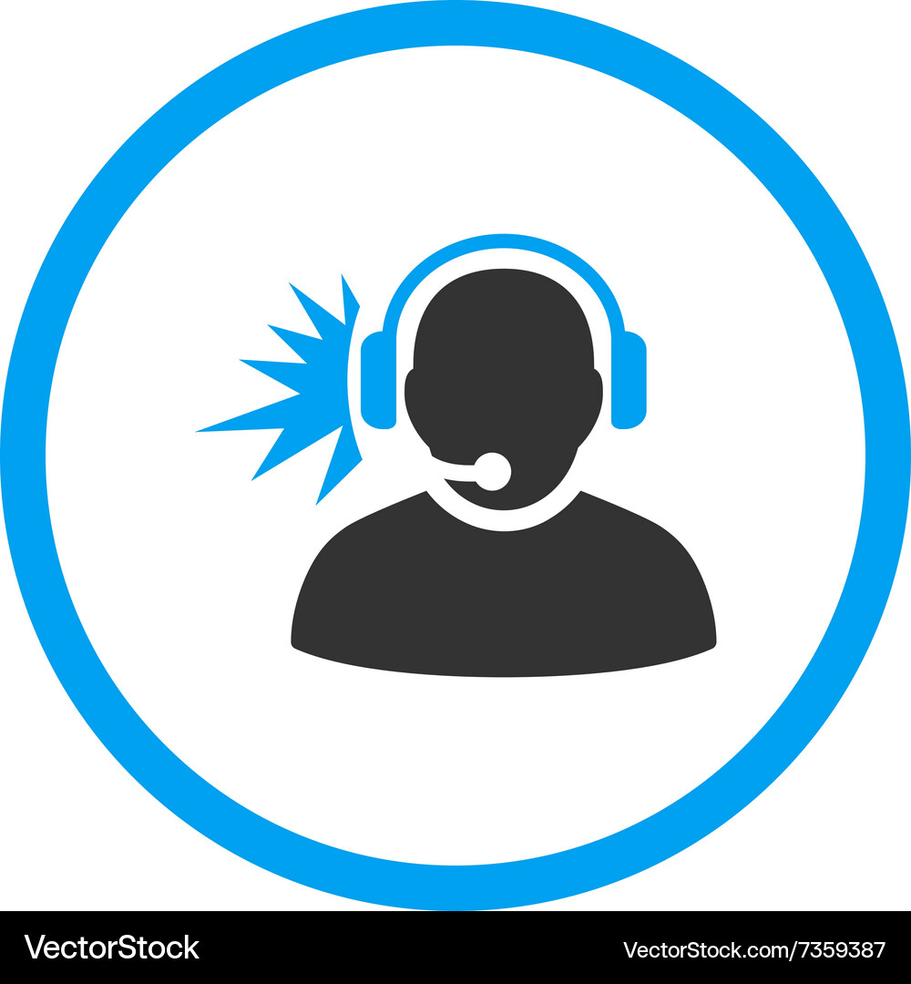Operator signal rounded icon Vector Image
