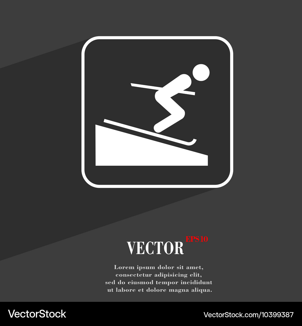 Ski Symbol - Winter Sport Icon Vektorbild