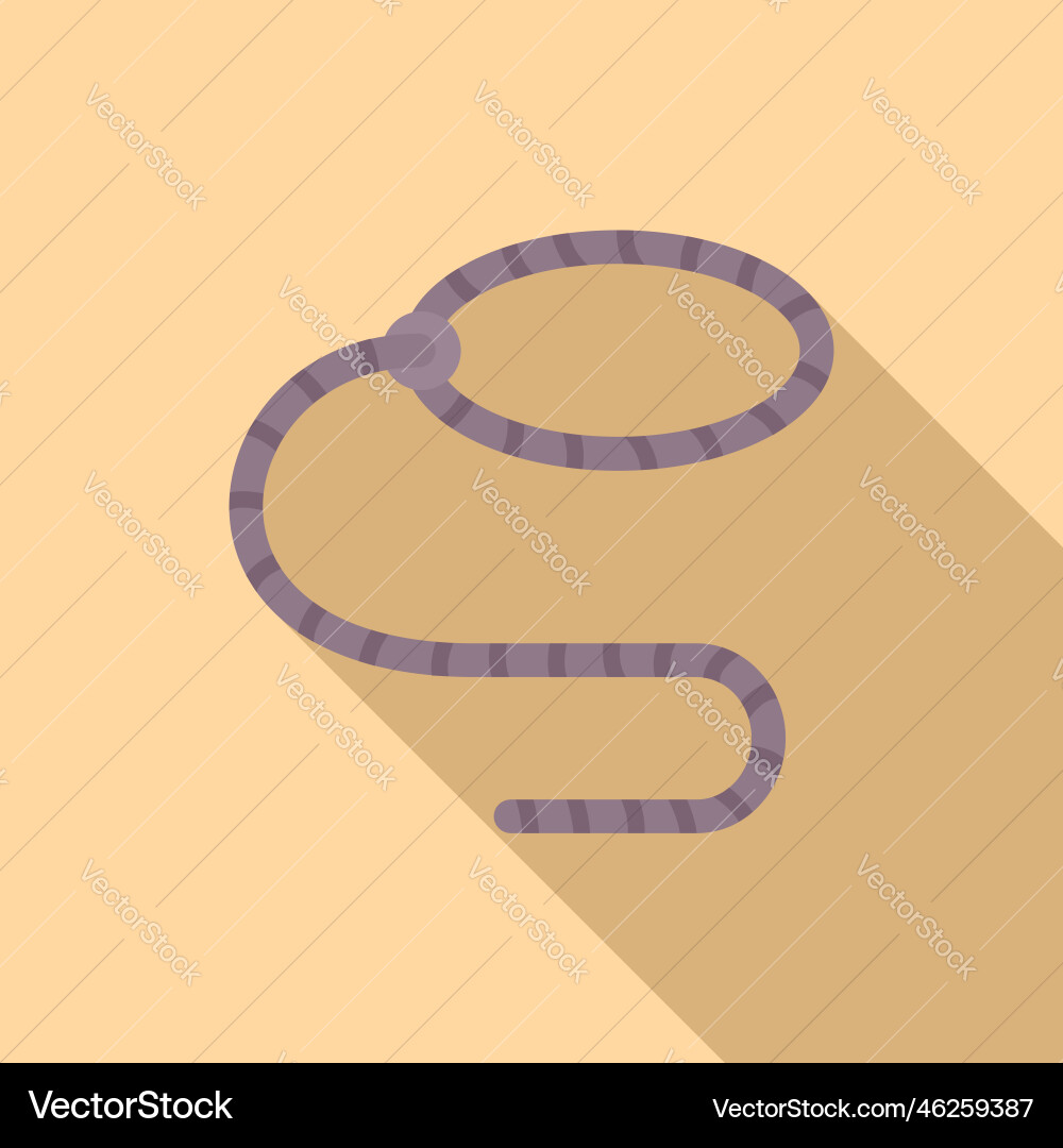 String lasso icon flat line loop Vector Image