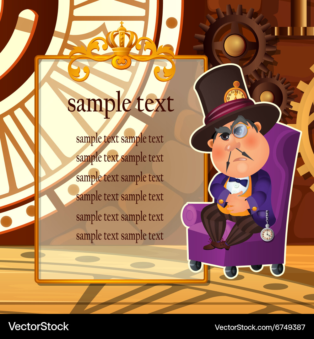Vintage Clock Keeper vector image