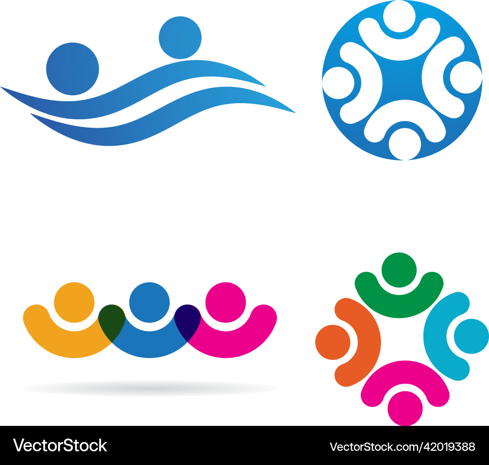 Community Care & Support Logo Vector Image