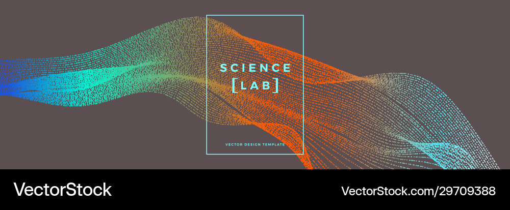 Futuristic background with dynamic particles vector image