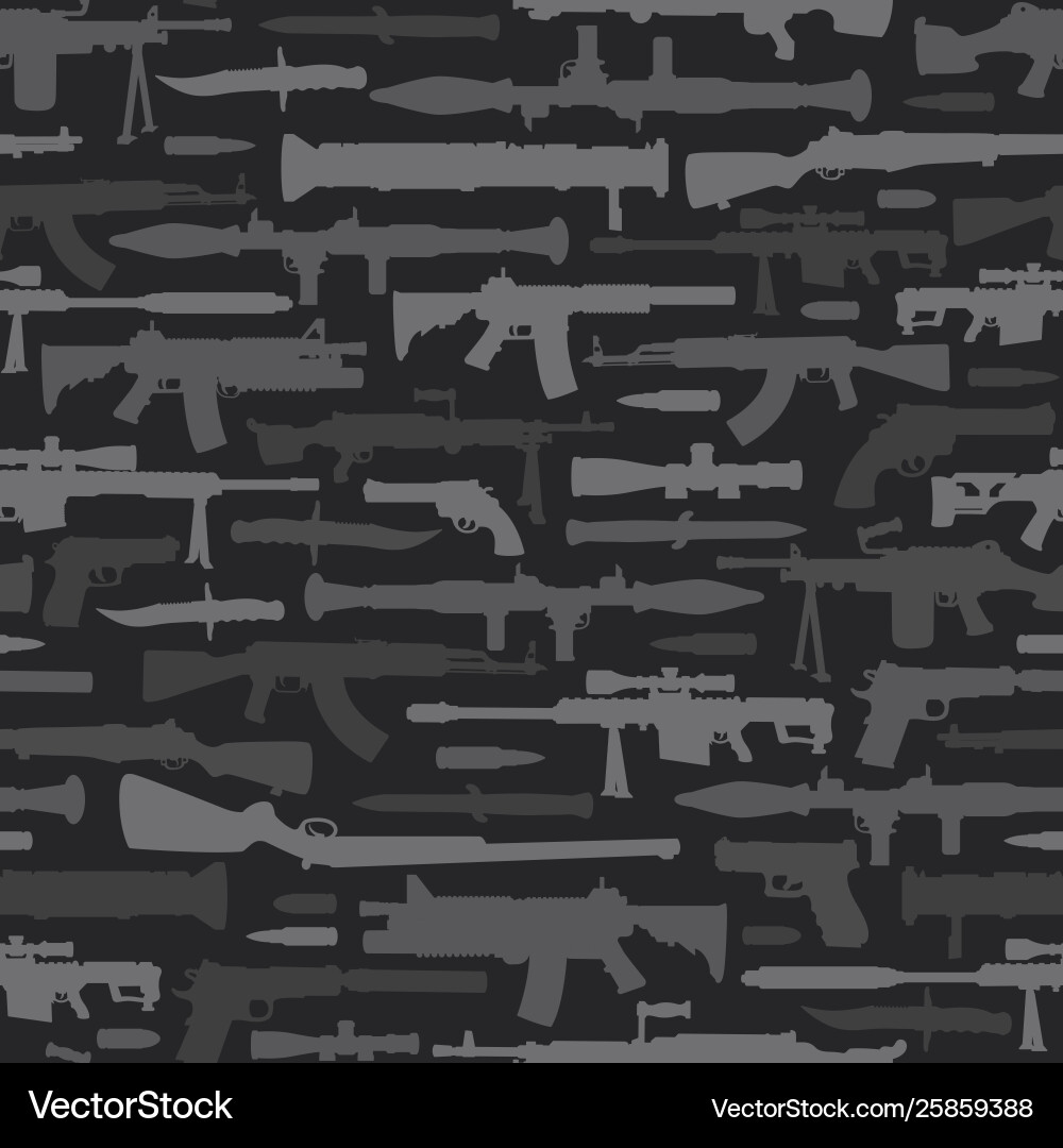 Military weapons seamless pattern Royalty Free Vector Image