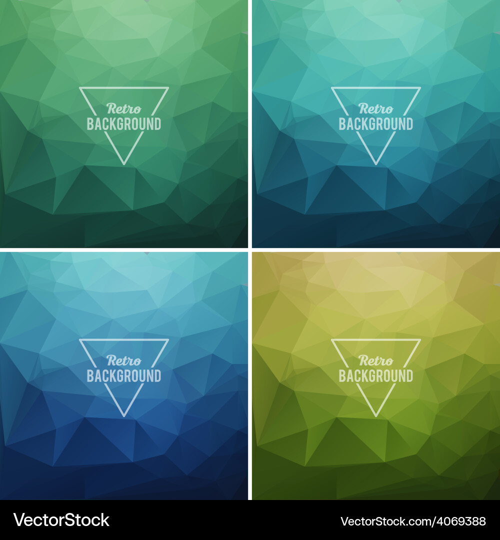 Retro Geometric Triangle Background vector image