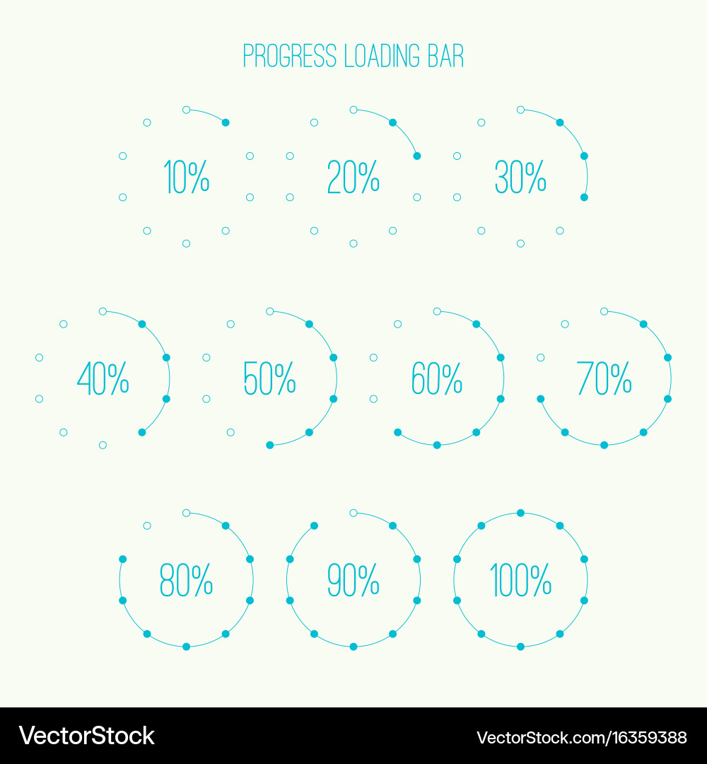 Round Loading Progress Bar vector image