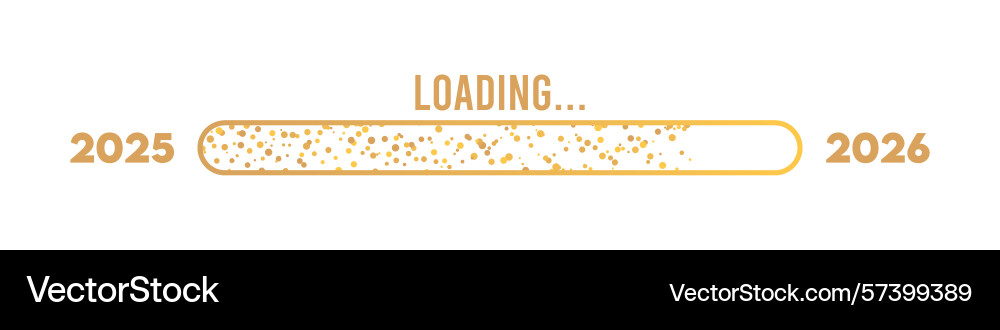 2026 loading bar new year countdown progress vector image