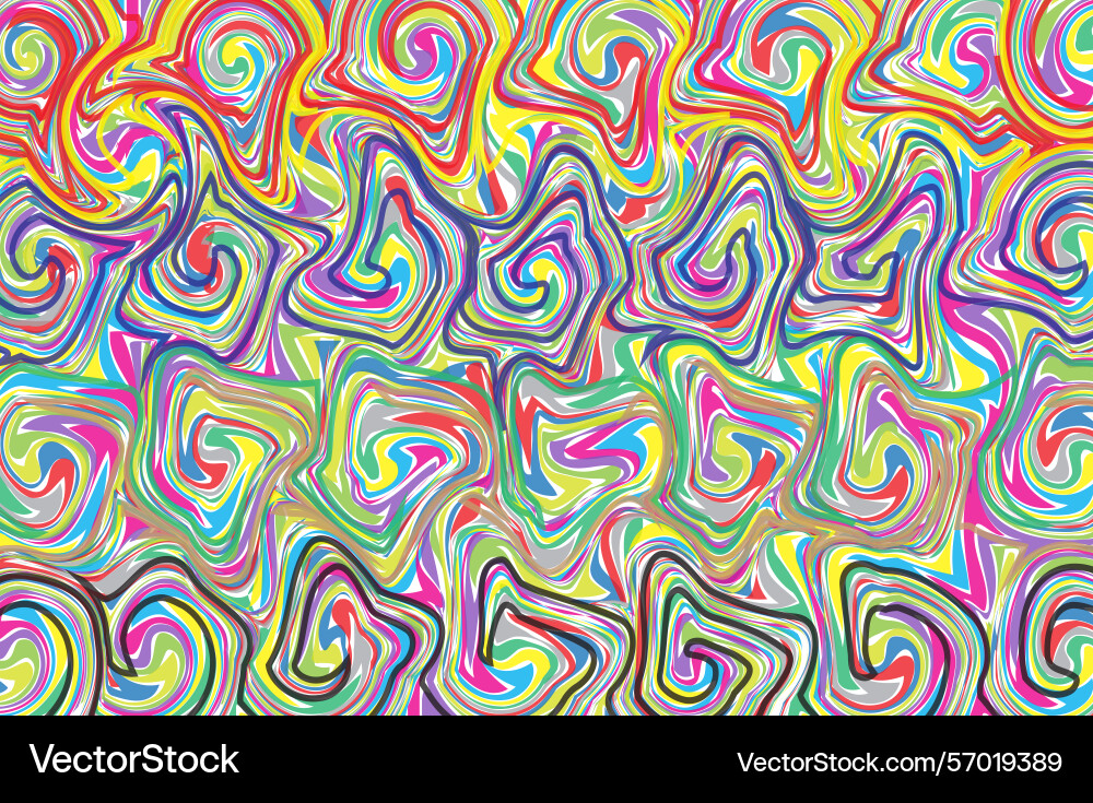 Colorful abstract patterns with dynamic spiral vector image