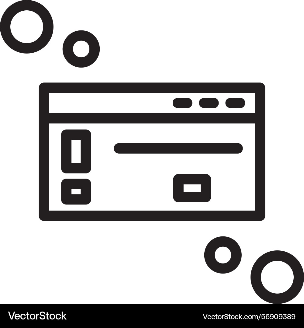 Dialog box warning linear style icon design vector image