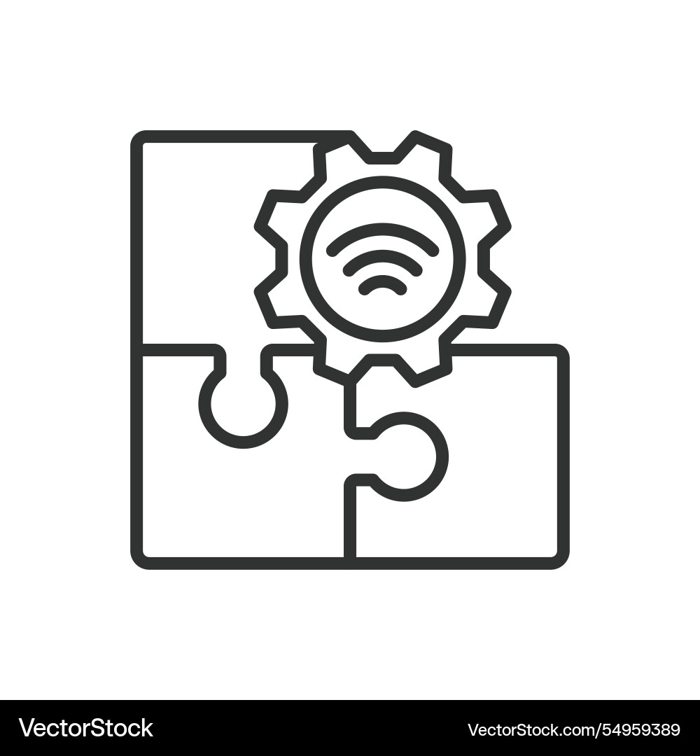 Extensions icon in line design add-ons vector image