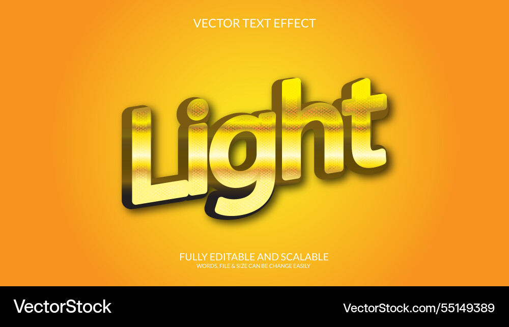 Light effect text Vector Image