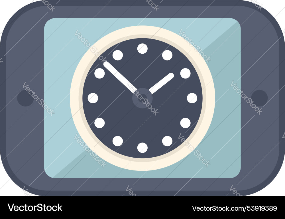 Mobile phone displaying clock icon for time Mobile phone displaying clock icon for time vector image