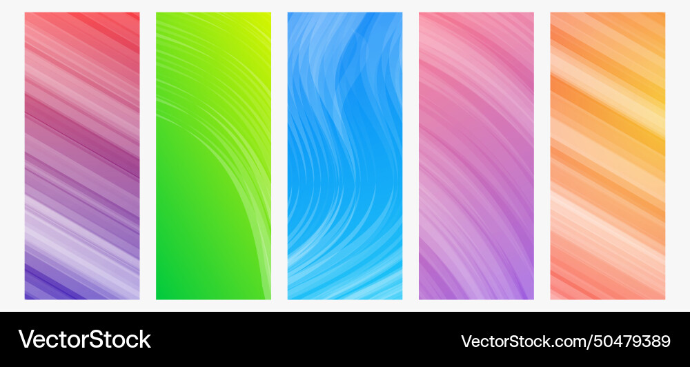 Set of modern gradient backgrounds with wave line Set of modern gradient backgrounds with wave line vector image