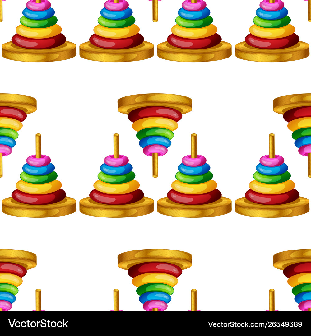 Stacking Blocks Pattern - Math Toys vector image
