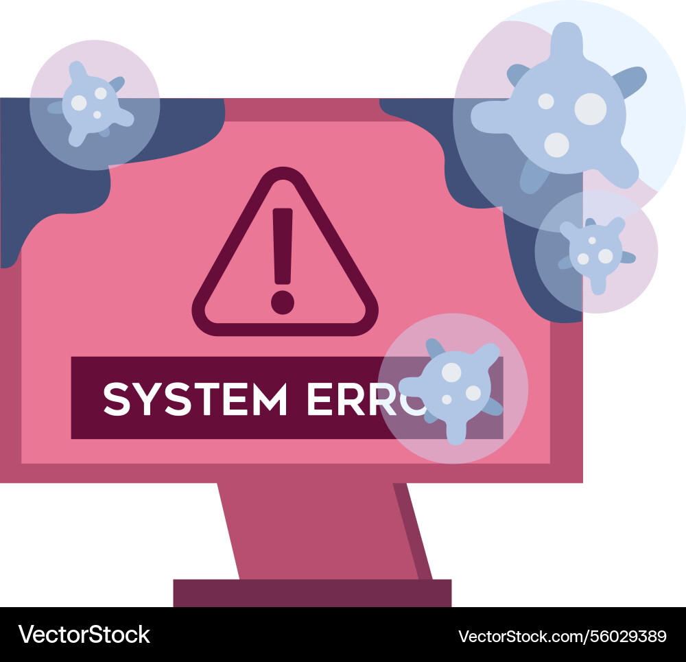 System error computer website failure icon Vector Image