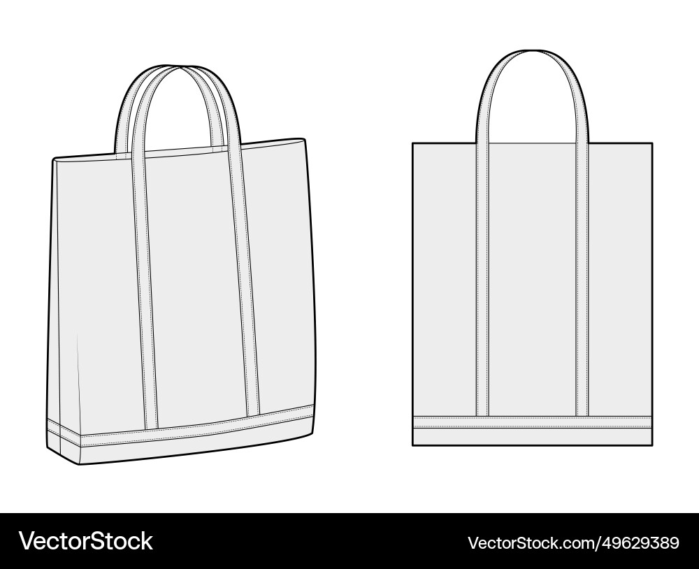 Tote bag silhouette fashion accessory technical Vector Image