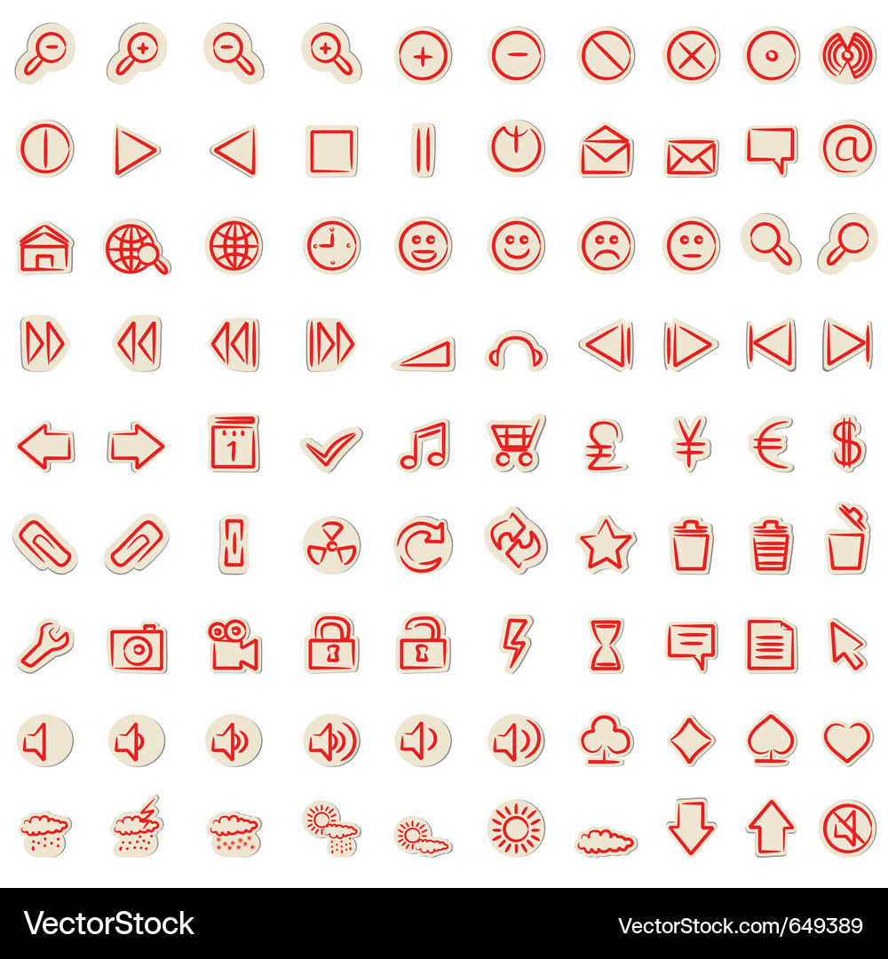 Web Icon Set Vector Image