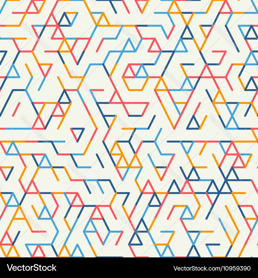 Colorful Geometric Seamless Pattern vector image