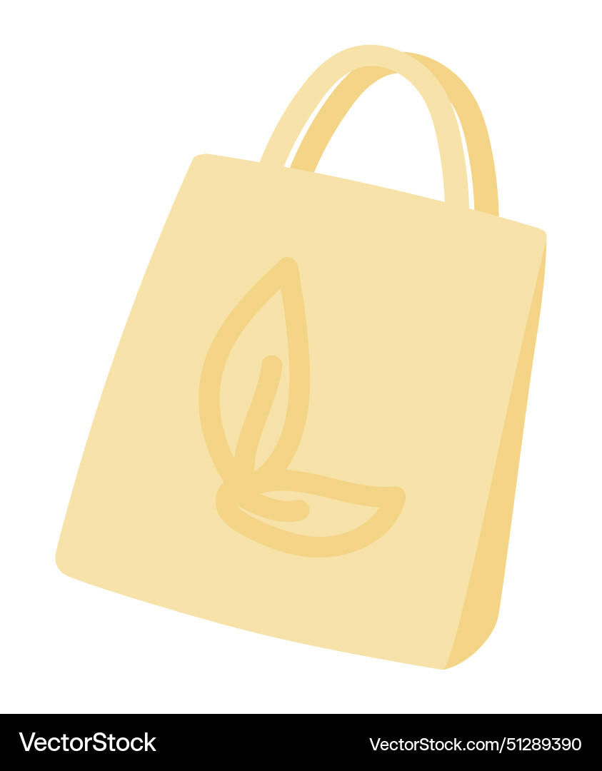 Eco bag in flat design zero waste textile reuse Vector Image