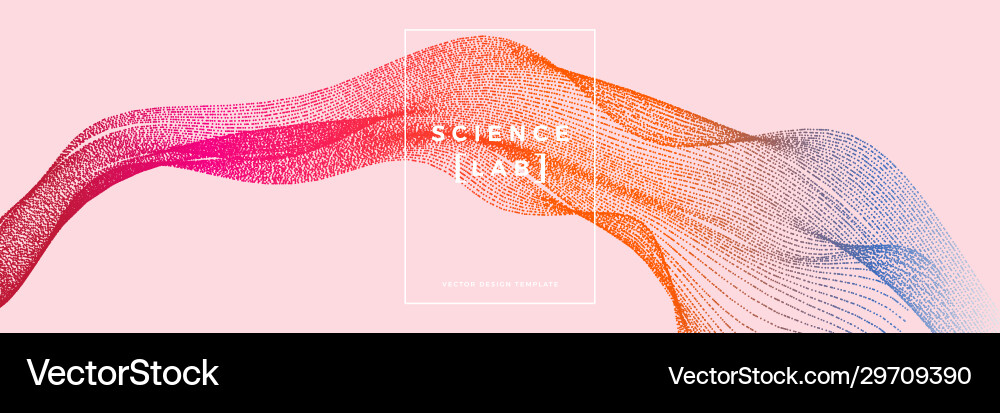 Futuristic background with dynamic particles vector image