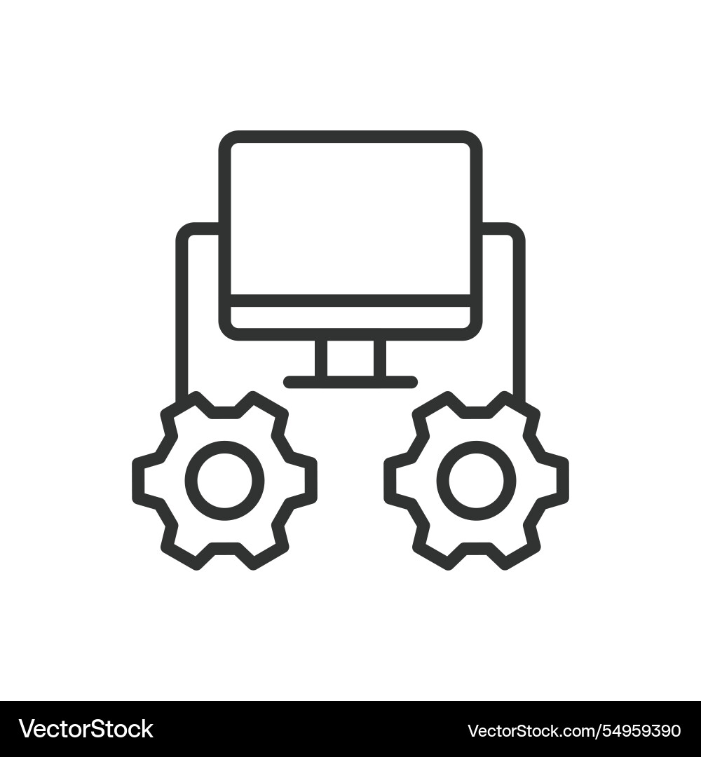 Modulus icon in line design modular vector image