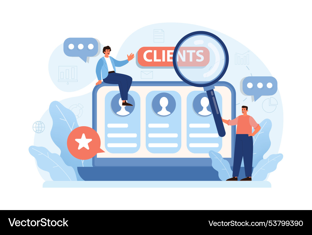 New customers search character web searching New customers search character web searching vector image