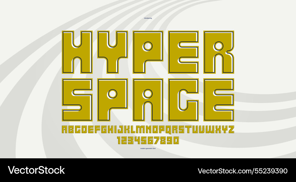 Technology and future style display font Technology and future style display font vector image