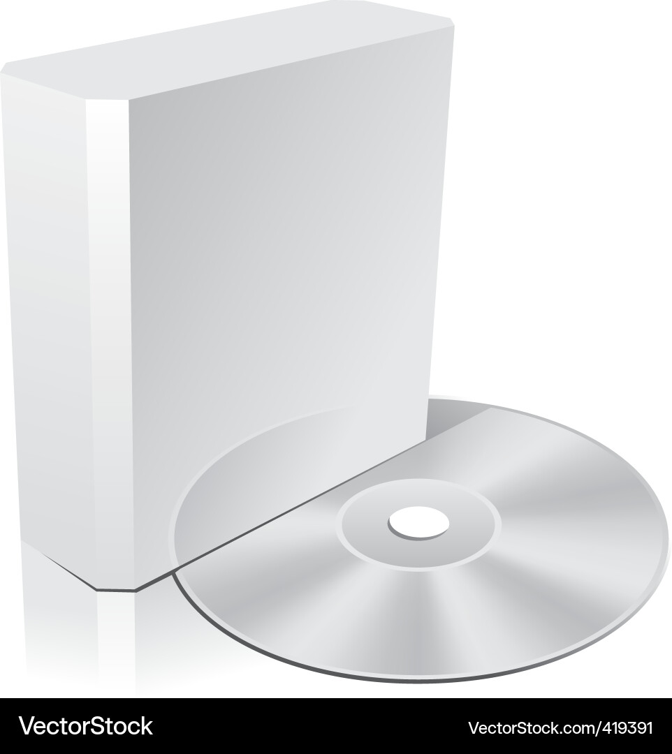 CD Box Template Vector Image
