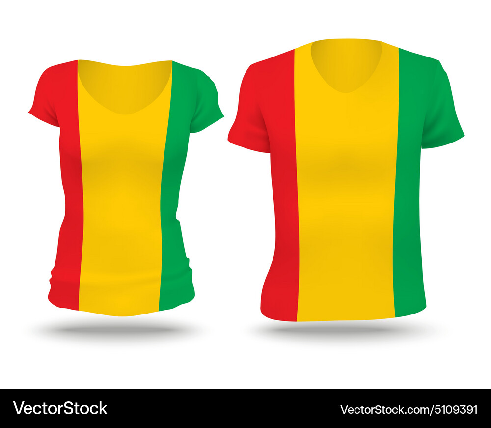 Flag shirt design of guinea Vector Image