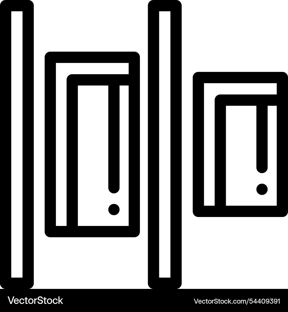 Left align icon thin linear style design isolated Left align icon thin linear style design isolated vector image