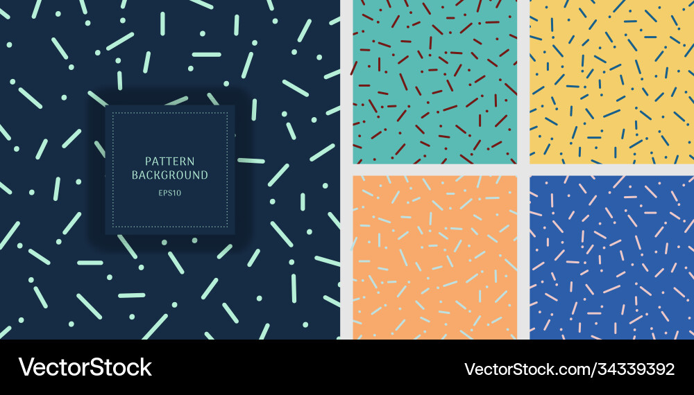 Abstract Rounded Line & Dot Pattern vector image