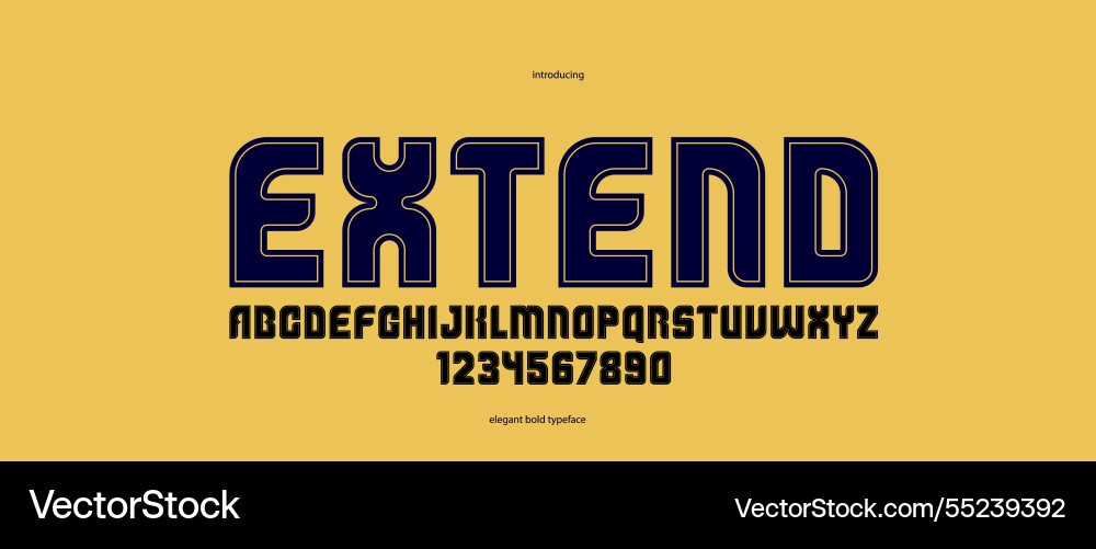 Bold simple sans serif display font for logos Bold simple sans serif display font for logos vector image