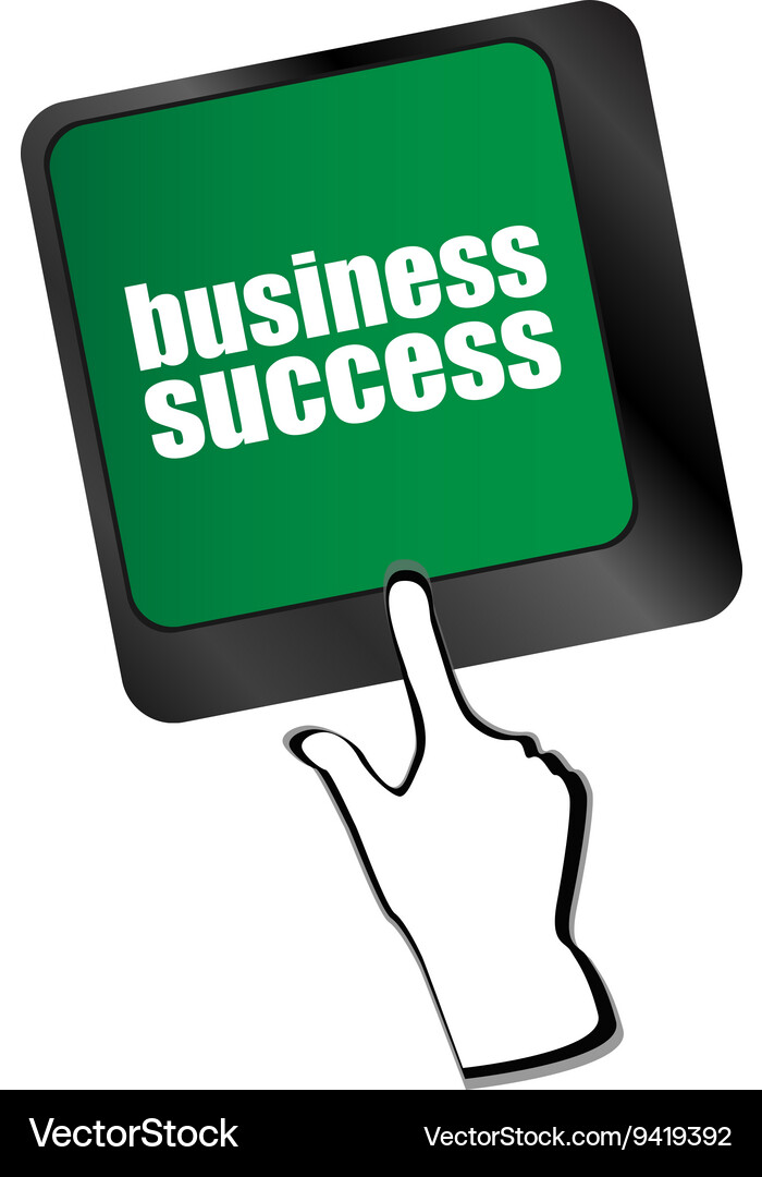 Business success button on computer keyboard key Vector Image