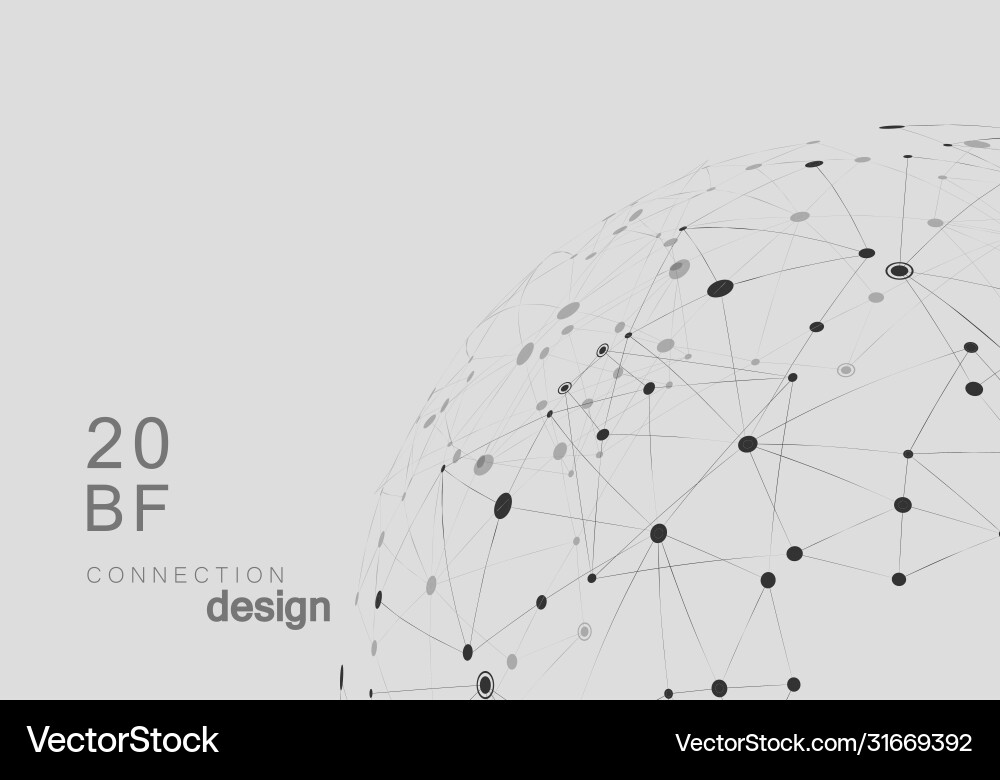 Connected Network Abstract Background vector image