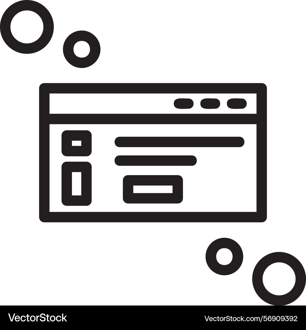 Dialog box info linear style icon design vector image