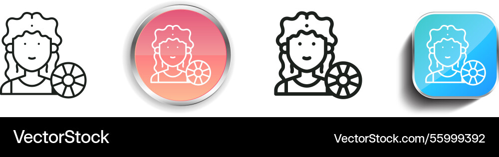Lifeguard icon thin linear regular and button vector image