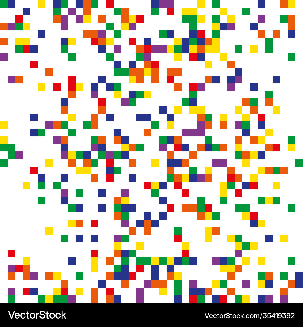 Multi colored pixelation Royalty Free Vector Image