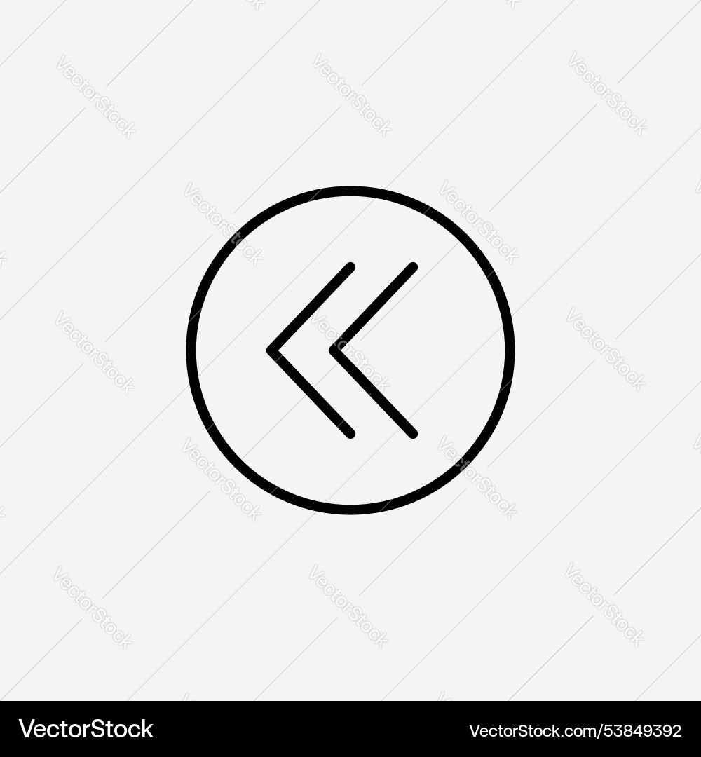 Previous arrow icon set Previous arrow icon set vector image