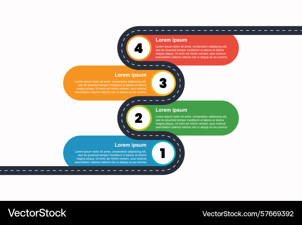 Road map infographic elements and space for data Road map infographic elements and space for data vector image